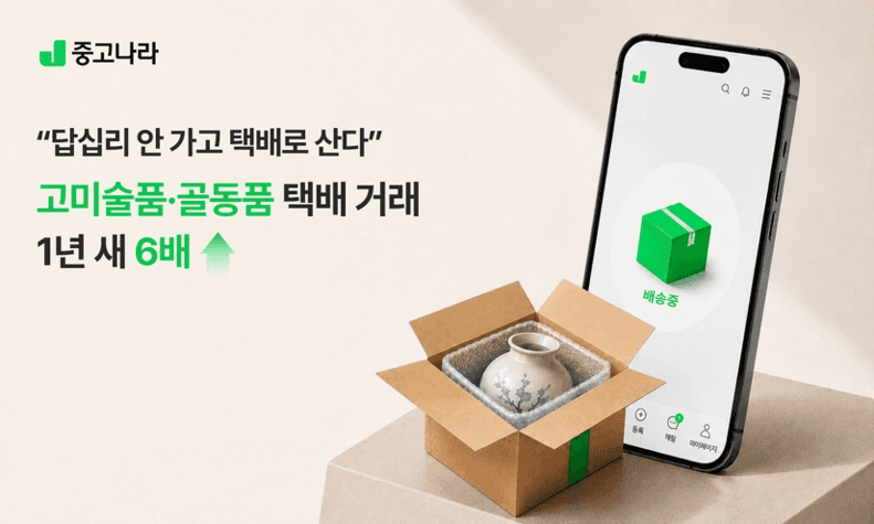 중고나라, 2026년 상반기 고미술품·골동품 거래액 183% 급증…택배거래 비중 57% 돌파